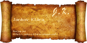 Jankov Klára névjegykártya