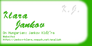 klara jankov business card